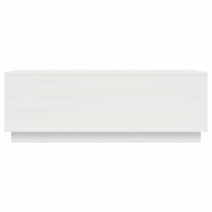 Tavolino da Salotto-Tavolino da soggiorno-Tavolo Bianco 100x50x35 cm Legno Massello di Pino 502540