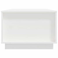 Tavolino da Salotto-Tavolino da soggiorno-Tavolo Bianco 100x50x35 cm Legno Massello di Pino 502540