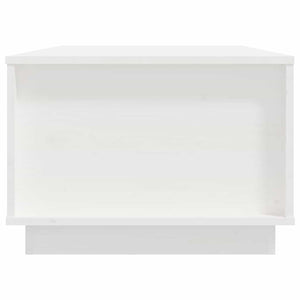 Tavolino da Salotto Bianco 100x50x35 cm Legno Massello di Pino cod mxl 26415