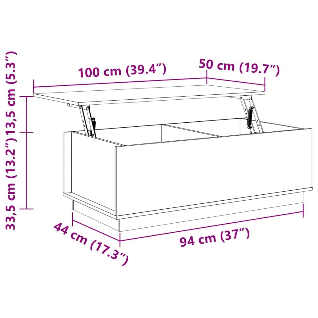 Tavolino da Salotto Bianco 100x50x35 cm Legno Massello di Pino cod mxl 26415