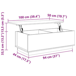 Tavolino da Salotto Bianco 100x50x35 cm Legno Massello di Pino cod mxl 26415