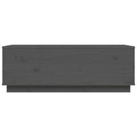 Tavolino da Salotto Grigio 100x50x35 cm Legno Massello di Pino cod mxl 26678