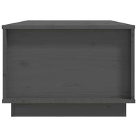 Tavolino da Salotto Grigio 100x50x35 cm Legno Massello di Pino cod mxl 26678