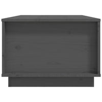 Tavolino da Salotto Grigio 100x50x35 cm Legno Massello di Pino 813422