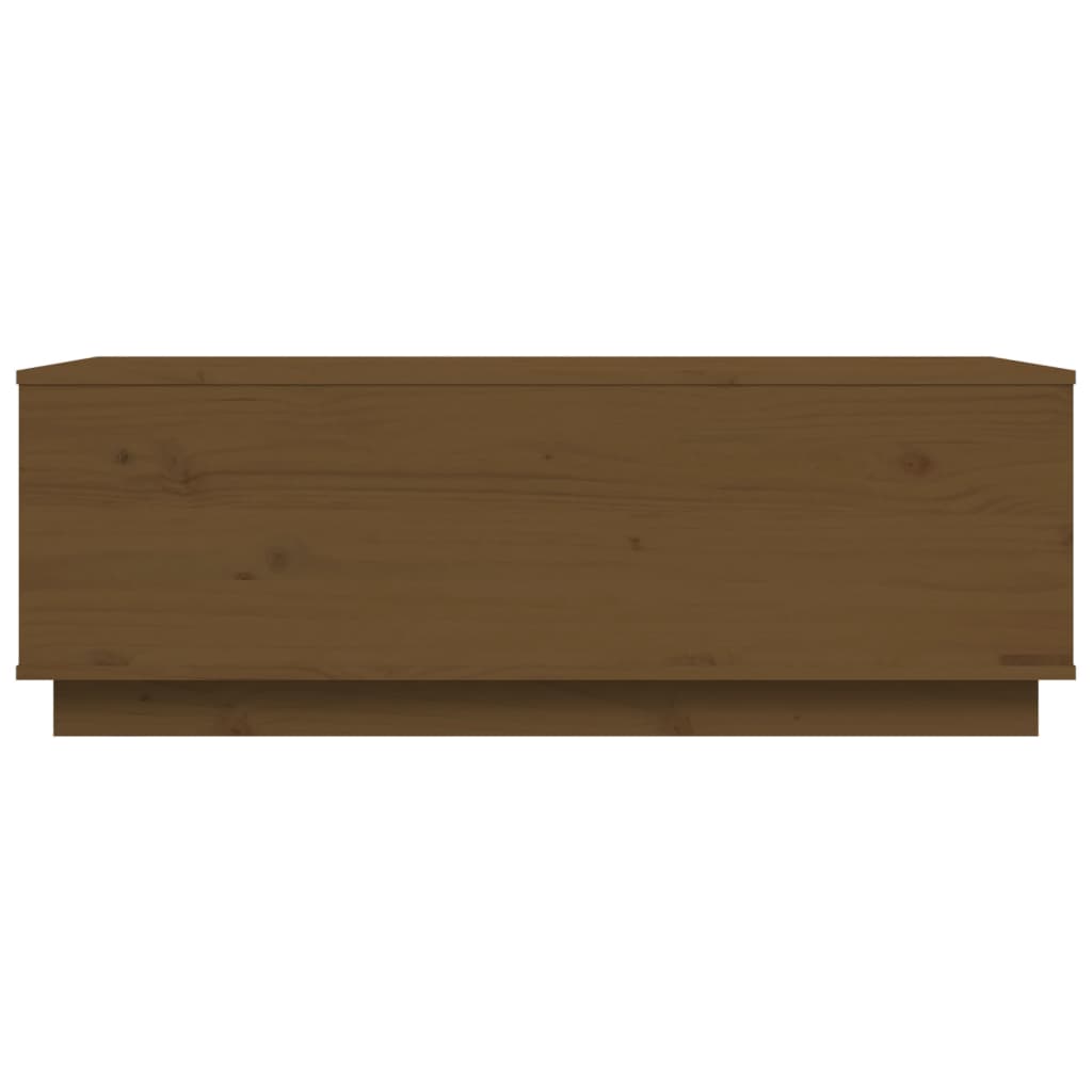Tavolino da Salotto ambra 100x50x35 cm Legno Massello di Pino 813423