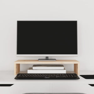 Supporto per Monitor 50x27x10 cm in Legno Massello di Pino 813944
