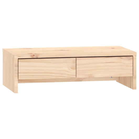 Supporto per Monitor 50x27x15 cm in Legno Massello di Pino 813954