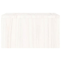 Supporto per Monitor Bianco 50x27x15 cm Legno Massello di Pino cod mxl 71802