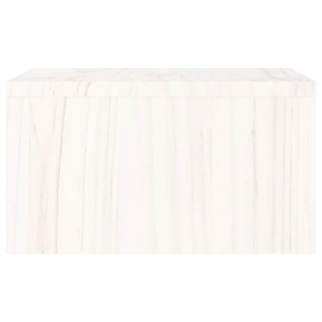 Supporto per Monitor Bianco 50x27x15 cm Legno Massello di Pino 813955