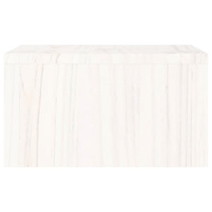 Supporto per Monitor Bianco 50x27x15 cm Legno Massello di Pino 813955