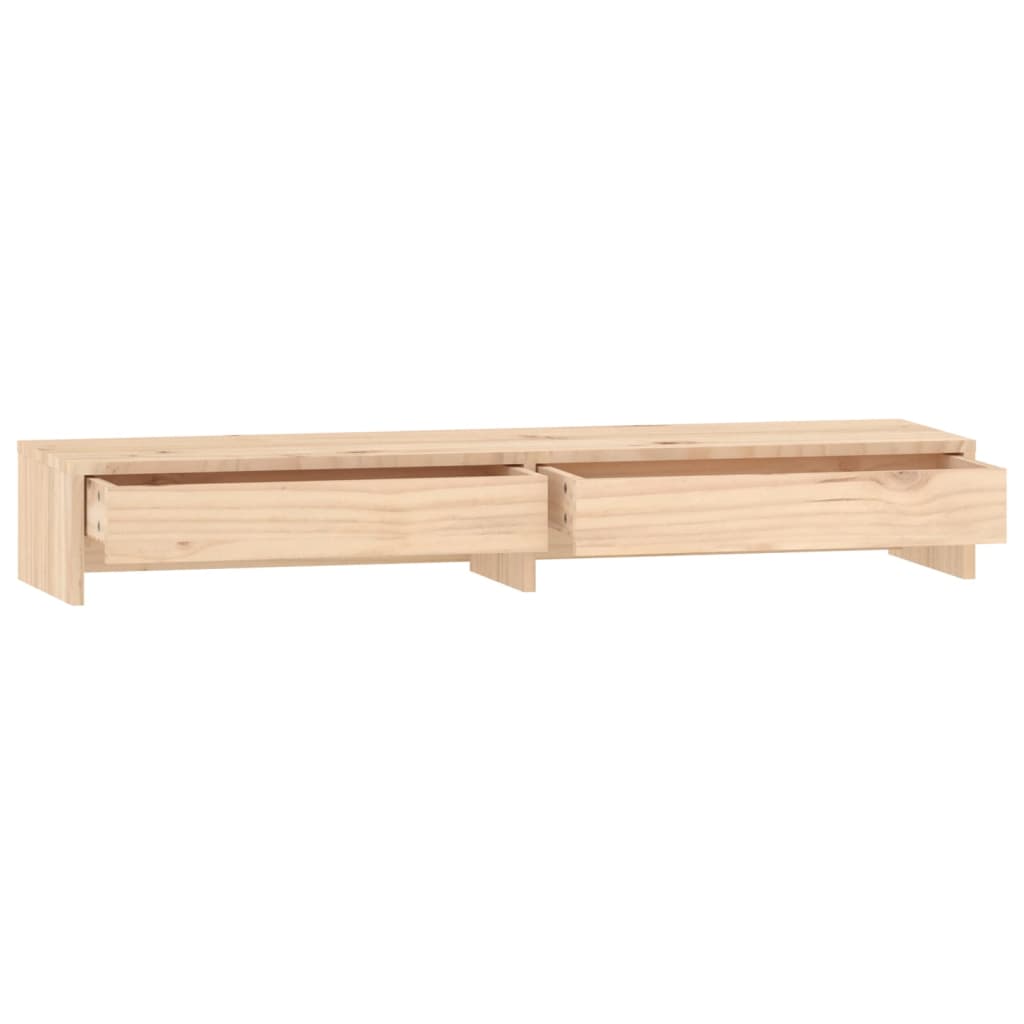 Supporto per Monitor 100x27x15cm in Legno Massello di Pino 813959