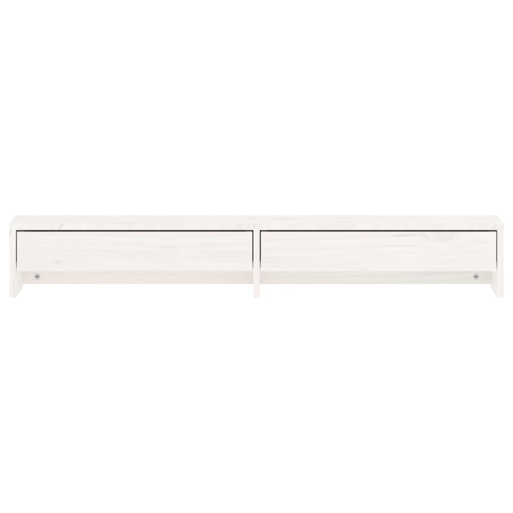 Supporto per monitor bianco 100 x 27 x 15 cm in legno massello di pino 02_0021218