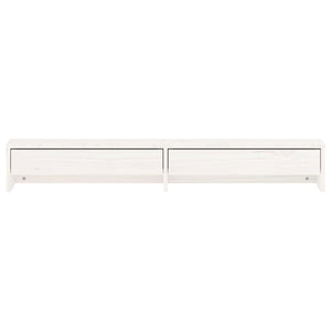 Supporto per monitor bianco 100 x 27 x 15 cm in legno massello di pino 02_0021218