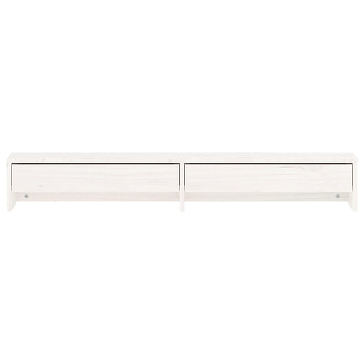Supporto per monitor bianco 100 x 27 x 15 cm in legno massello di pino 02_0021218