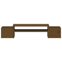 Supporto per monitor marrone miele 70 x 27,5 x 15 cm in legno di pino massiccio 02_0004459