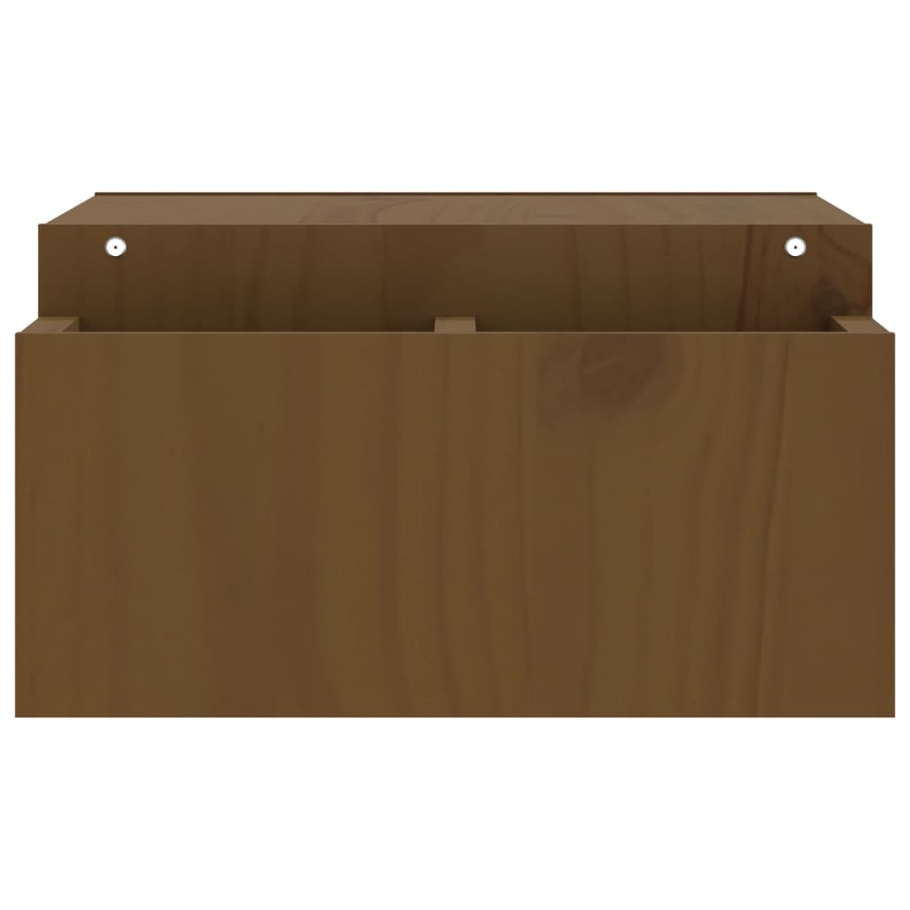 Supporto per Monitor ambra 70x27,5x15 cm Legno Massello di Pino 813967