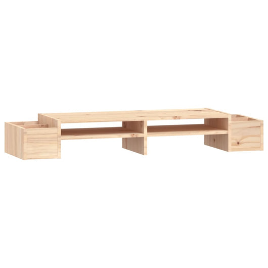 Supporto per Monitor 100x27,5x15cm in Legno Massello di Pino 813969