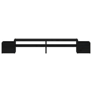 Supporto per Monitor Nero 100x27,5x15cm Legno Massello di Pino 813973