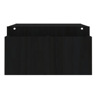 Supporto per Monitor Nero 100x27,5x15cm Legno Massello di Pino 813973
