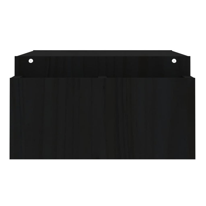 Supporto per Monitor Nero 100x27,5x15cm Legno Massello di Pino 813973