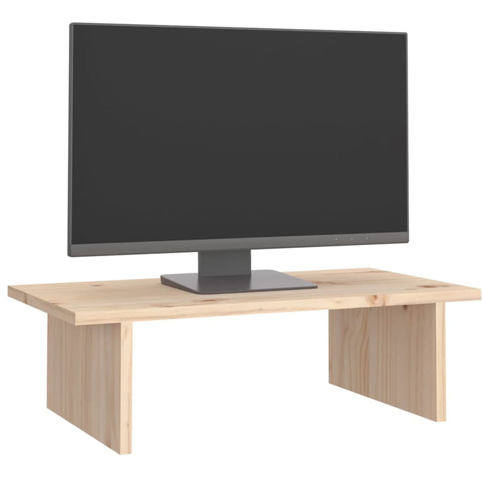 Supporto per Monitor 50x27x15 cm in Legno Massello di Pino 813974