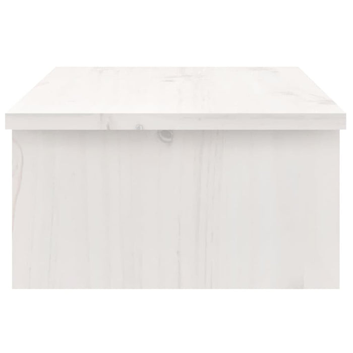 Supporto per Monitor Bianco 50x27x15 cm Legno Massello di Pino cod mxl 75014