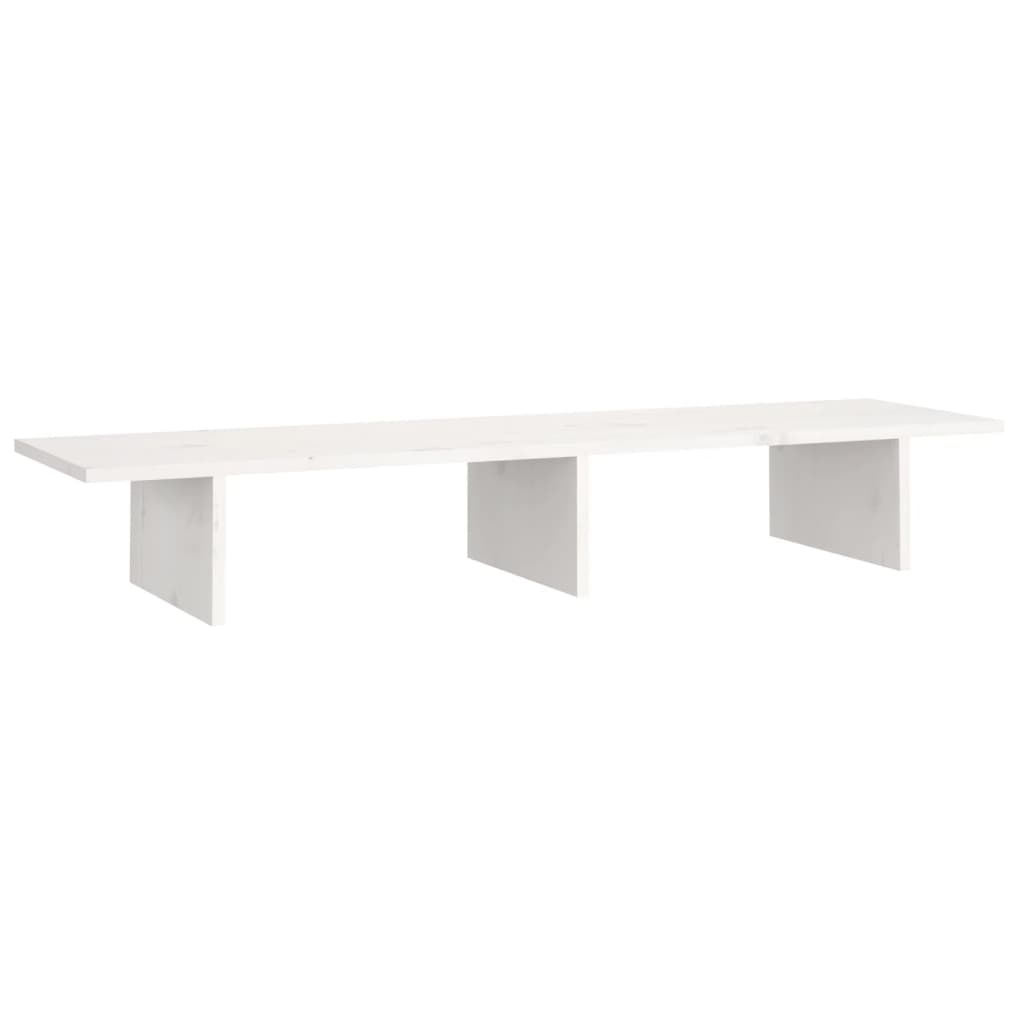 Supporto per monitor 100 x 27 x 15 cm legno massello di pino bianco 02_0004443