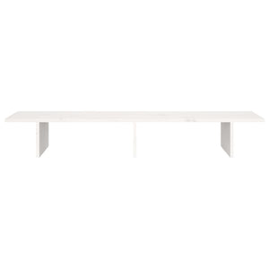 Supporto per Monitor Bianco 100x27x15 cm Legno Massello di Pino 813980