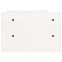 Supporto per Monitor Bianco 50x24x16 cm Legno Massello di Pino 813985
