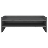 Supporto per Monitor Grigio 50x24x16 cm Legno Massello di Pino cod mxl 63655