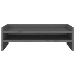 Supporto per monitor 50 x 24 x 16 cm legno massello di pino grigio 02_0004466