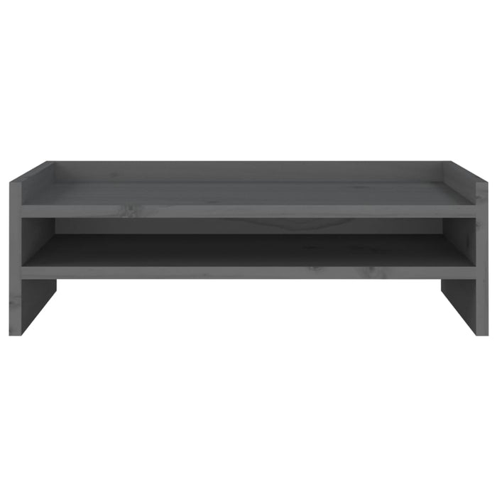 Supporto per monitor 50 x 24 x 16 cm legno massello di pino grigio 02_0004466