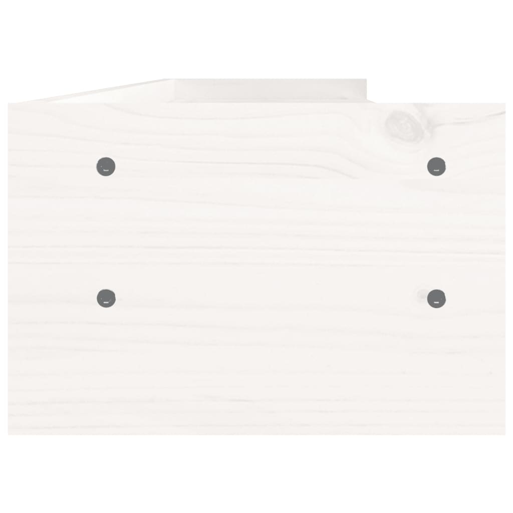 Supporto per Monitor Bianco 100x24x16 cm Legno Massello di Pino cod mxl 65716