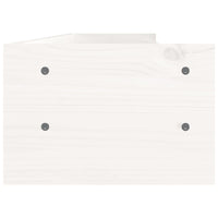 Supporto per Monitor Bianco 100x24x16 cm Legno Massello di Pino cod mxl 65716