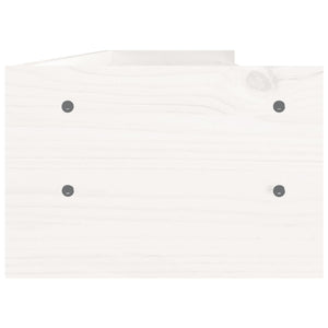 Supporto per Monitor Bianco 100x24x16 cm Legno Massello di Pino cod mxl 65716