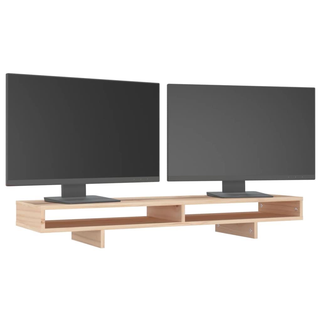 Supporto per Monitor 100x27x14 cm in Legno Massello di Pino 814004