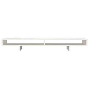 Supporto per Monitor Bianco 100x27x14 cm Legno Massello di Pino 814005