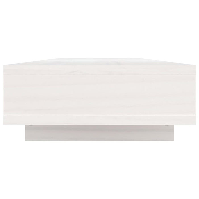 Supporto per Monitor Bianco 100x27x14 cm Legno Massello di Pino 814005