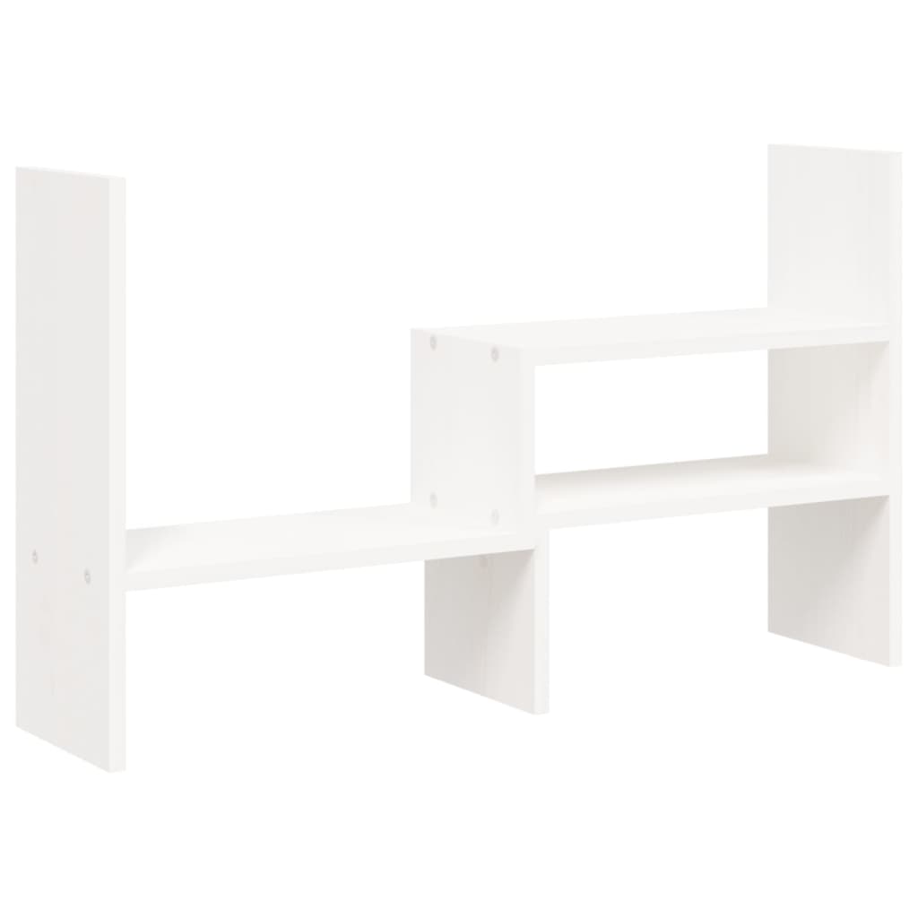 Supporto Monitor Bianco (39-72)x17x43 cm Legno Massello di Pino cod mxl 67734