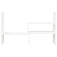 Supporto Monitor Bianco (39-72)x17x43 cm Legno Massello di Pino cod mxl 67734