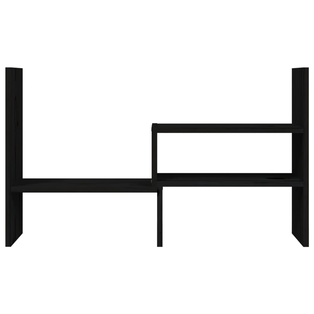 Supporto Monitor Nero (39-72)x17x43 cm Legno Massello di Pino cod mxl 61597