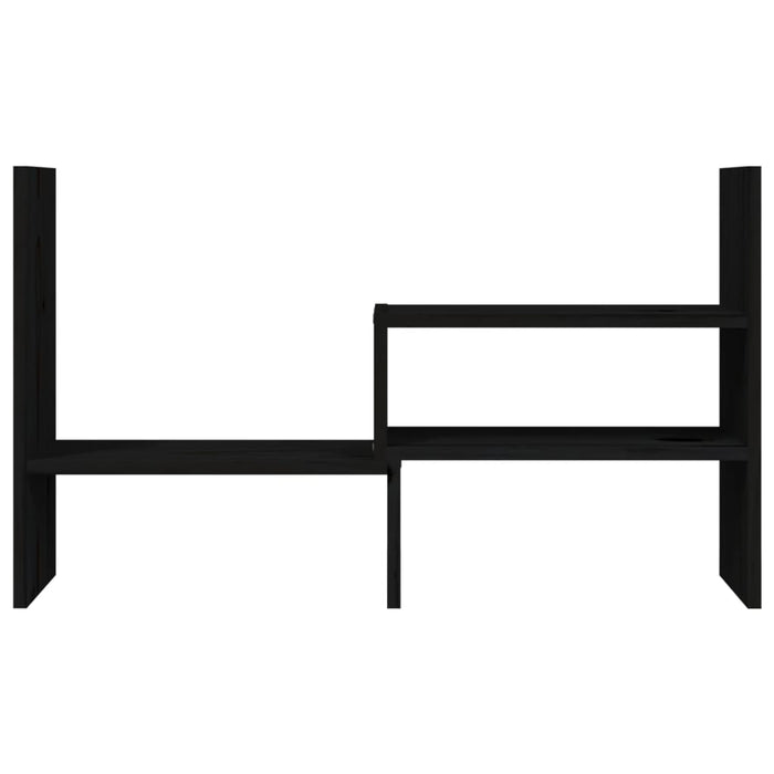 Supporto Monitor Nero (39-72)x17x43 cm Legno Massello di Pino cod mxl 61597