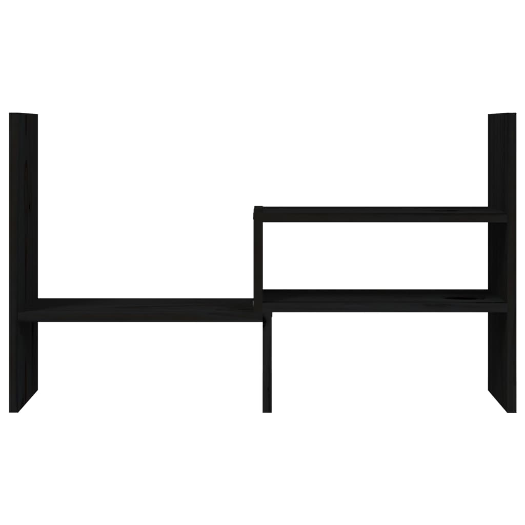 Supporto per monitor nero (39-72) x 17 x 43 cm legno di pino massiccio 02_0004468