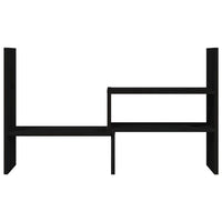 Supporto per monitor nero (39-72) x 17 x 43 cm legno di pino massiccio 02_0004468