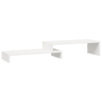Supporto Monitor Bianco (52-101)x22x14 cm Legno Massello Pino