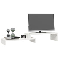 Supporto Monitor Bianco (52-101)x22x14 cm Legno Massello Pino