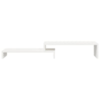 Supporto Monitor Bianco (52-101)x22x14 cm Legno Massello Pino