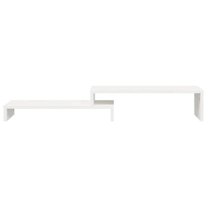 Supporto Monitor Bianco (52-101)x22x14 cm Legno Massello Pino