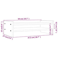 Supporto per Monitor 50x27x15 cm in Legno Massello di Pino cod mxl 78109