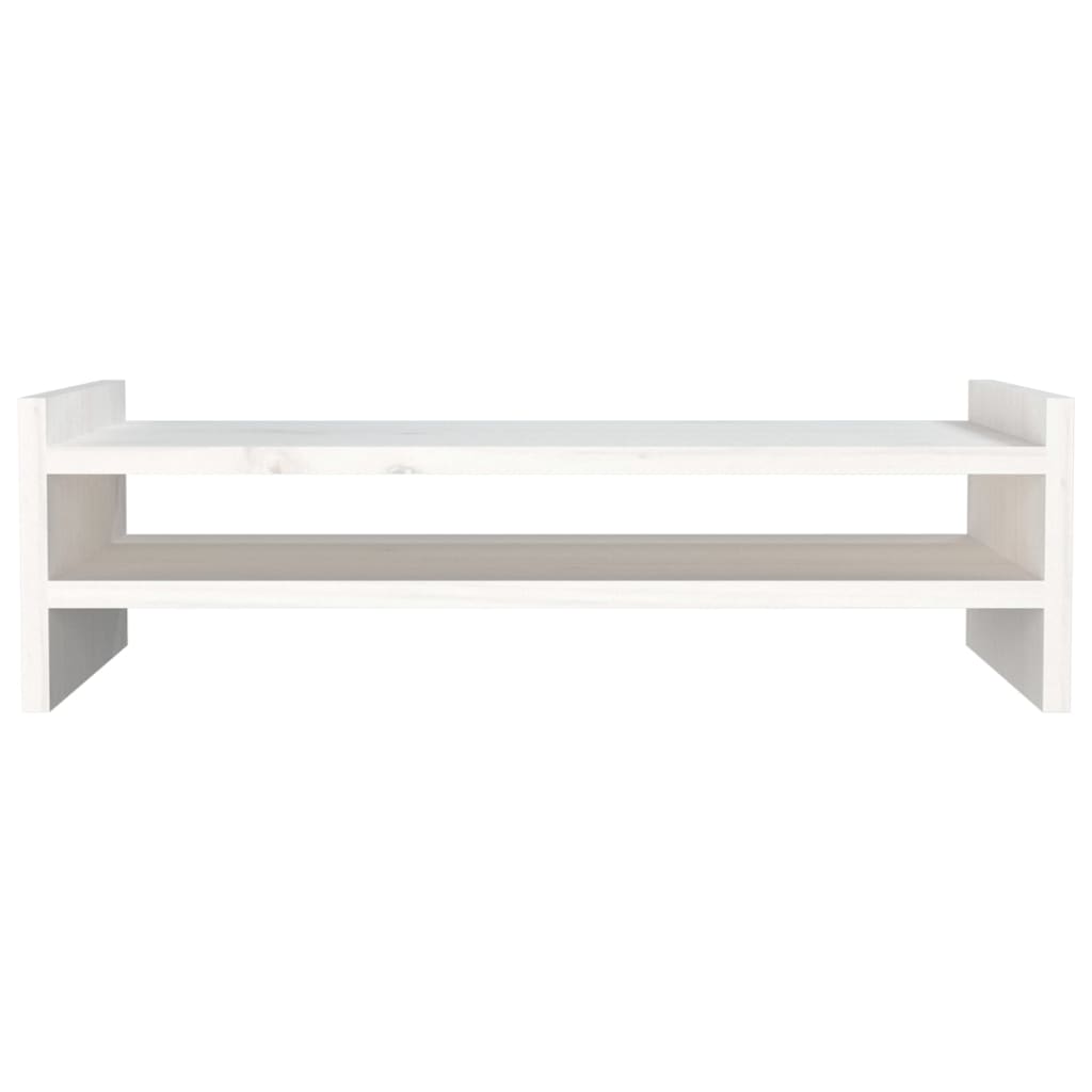 Supporto per monitor bianco 50 x 27 x 15 cm in legno massello di pino 02_0004447